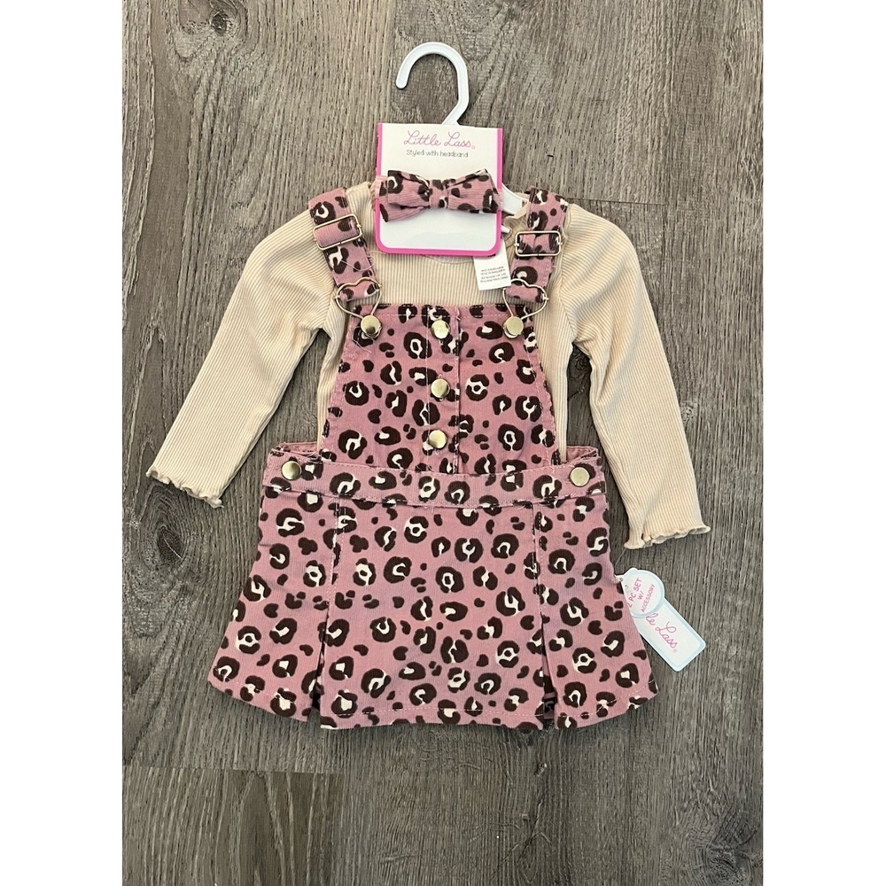 Little Lass Girls Set 3 Piece Animal Prints Size 6 Month NWT NEW